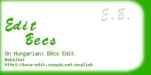 edit becs business card